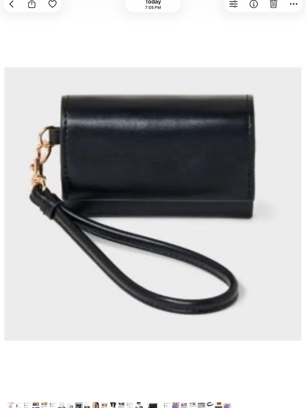 A New Day Mini Wristlet Wallet 6” Black